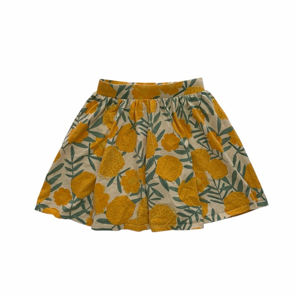 Tea Collection Floral Skirt - Orange and Green